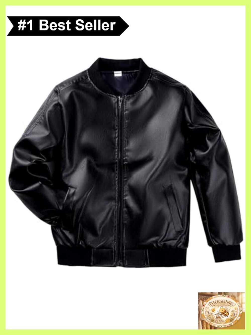 Boys Faux Leather Jacket Motorcycle Bomber Moto Zip Up Outerwear